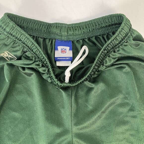 New York JETS Throwback Logo Vintage Practice Shorts Green Size L NFL Football - Picture 6 of 11